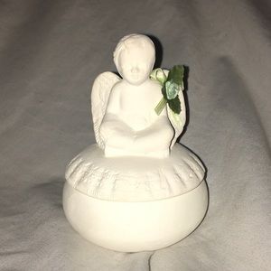 Magic Creations Angel Porcelain Clay Trinket Box